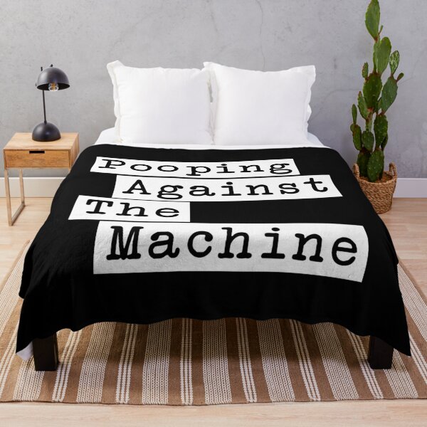 Pooping Against The Machine - Rage Against The Machine, RATM Parody, Invert Design Throw Blanket RB0812 product Offical rageagainstthemachine Merch